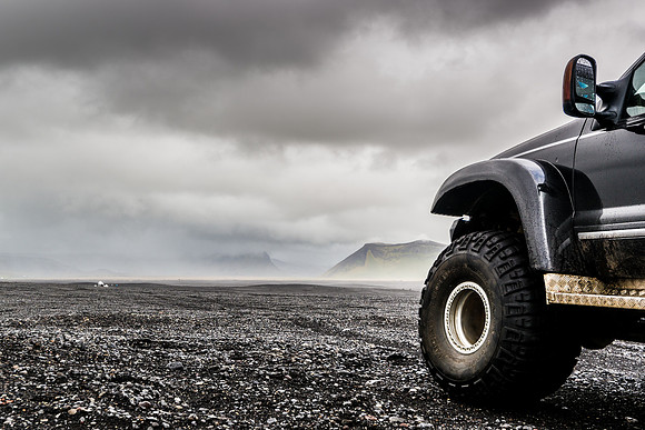 Super-Jeep in Sólheimsandur