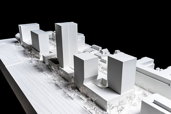 Fawad Kazi Architekt und Werner Neuwirth Architekt, Projektwettbewerb Letzibach - Teilareal C (Modellbauer: Atelier 8)
